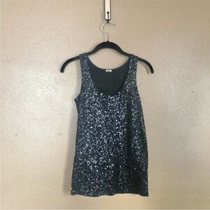JCrew Black Sequin Tank Size XS